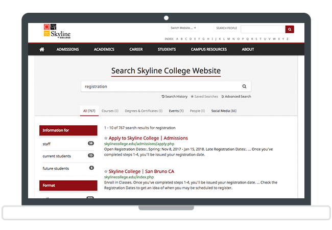 SC FN for Higher Ed search