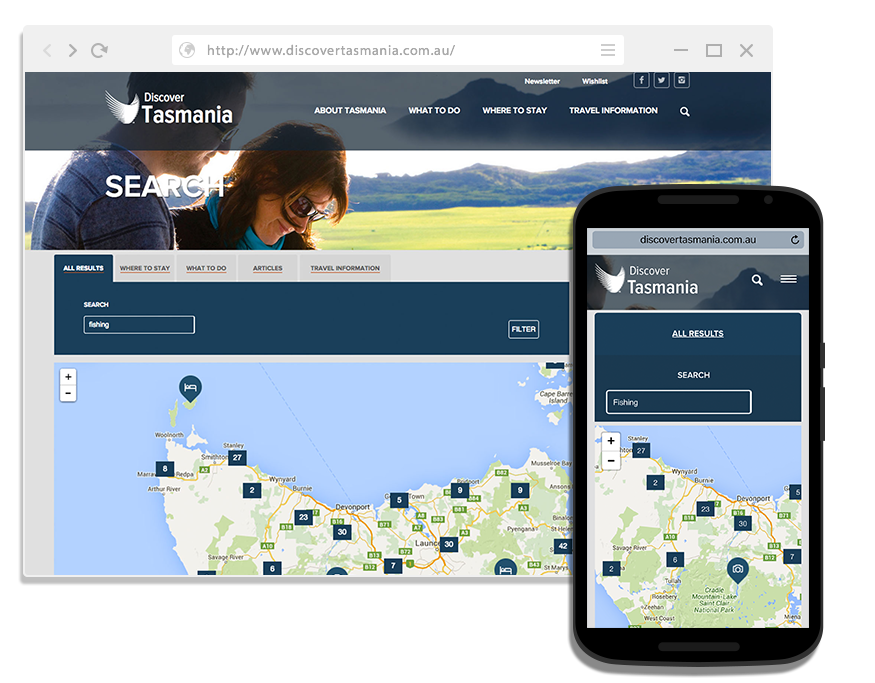 Discover Tasmania Location Based Search