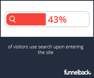 43 percent of visitors use search